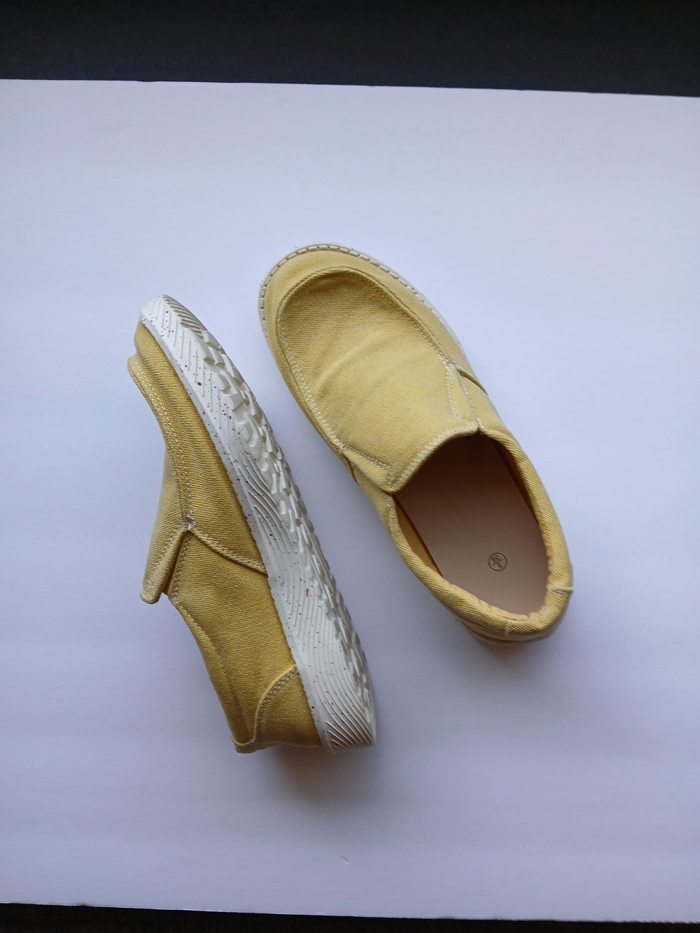 Cute Lightweight, Comfortable, & Casual Yellow Slip-Ons